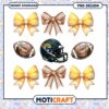 Cute Bows Football Helmet PNG Design 2 Cute Bows Football Helmet PNG Design