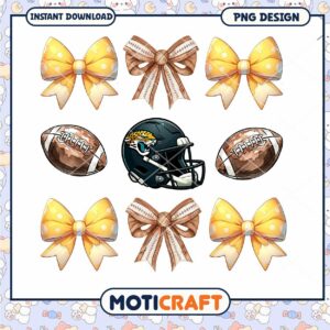 Cute Bows Football Helmet PNG Design