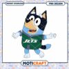 Cute Bluey Character in Jets Jersey PNG Instant Download Design 2 Cute Bluey Character in Jets Jersey PNG Instant Download Design