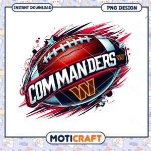 Commanders Football PNG Design