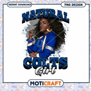 Colts Girl PNG Natural Hair Design