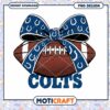 Colts Football Design with Bow PNG Instant Download Graphic