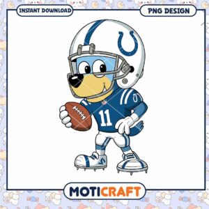 Colts Dog Mascot PNG Instant Download