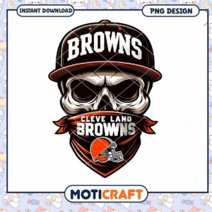 Cleveland Browns Skull PNG Design