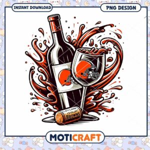 Cleveland Browns Wine PNG Design
