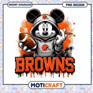 Cleveland Browns Mickey PNG Sublimation
