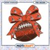 Cleveland Browns Football PNG Design with Bow for Download 2 Cleveland Browns Football PNG Design with Bow for Download