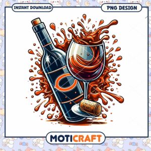 Chicago Bears Wine PNG Design Download