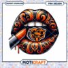 Chicago Bears Lips PNG Design