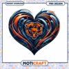 Chicago Bears Heart PNG Design