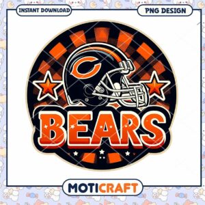 Chicago Bears Helmet PNG Design