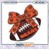 Chicago Bears Football Bow PNG Design