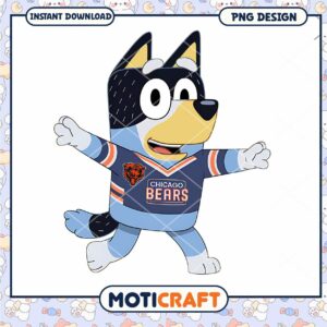 Chicago Bears Bluey PNG Design