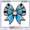 Chargers Rhinestone Bow PNG Design
