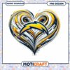 Chargers Heart PNG Design Instant Download 2 Chargers Heart PNG Design Instant Download