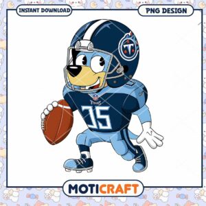 Cartoon Titans Football Mascot PNG