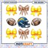 Chargers Football PNG Design Instant Download