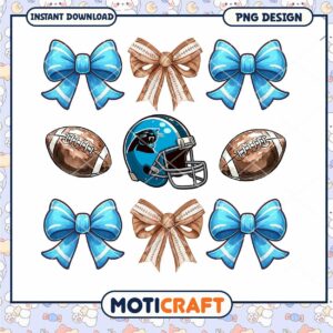 Carolina Panthers PNG Football Bow Clipart