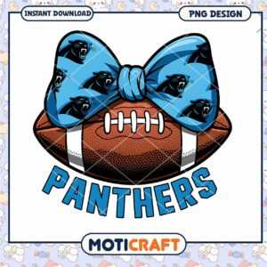 Carolina Panthers Football Bow PNG