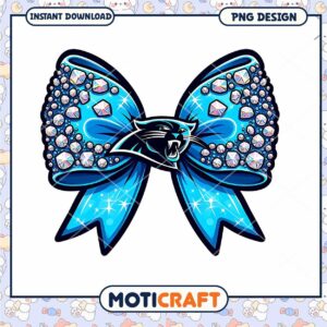 Carolina Panthers Bow PNG Design