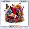 Cardinals Football Floral PNG Design 1 Cardinals Football Floral PNG Design