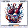 Buffalo Bills Wine PNG Design