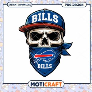 Buffalo Bills Skull PNG Design