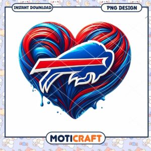 Buffalo Bills Heart PNG Design