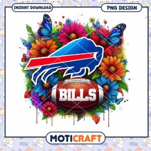 Buffalo Bills Floral PNG Sublimation