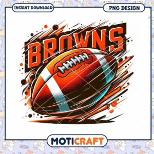Browns Football PNG Design Instant Download