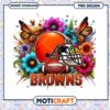 Browns Football Floral PNG Sublimation