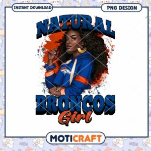 Broncos Girl PNG Sublimation Design