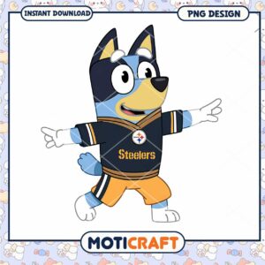 Bluey Steelers PNG Design Instant Download