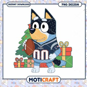 Bluey Patriots Christmas PNG Design