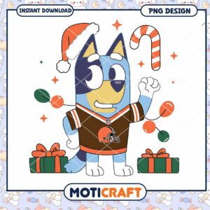 Bluey Christmas PNG Design