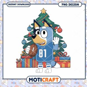 Bluey Christmas Football PNG