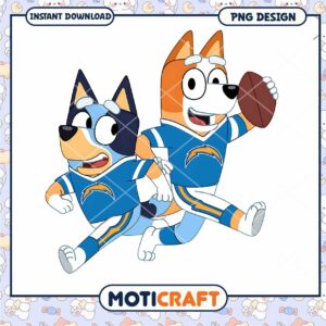 Bluey Chargers PNG Design Instant Download