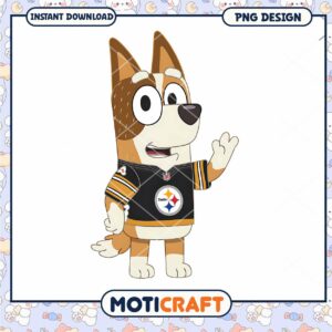 Bluey Bingo Steelers PNG Mascot Design