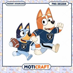 Bluey Bingo Raiders PNG Football Design