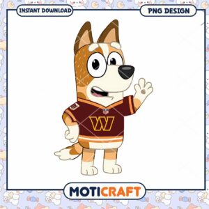Bluey Bingo PNG Football Fan Clipart