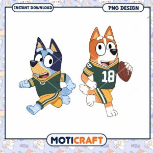 Bluey Bingo Green Bay Packers PNG