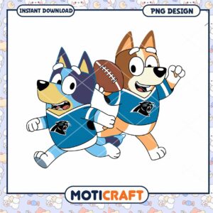 Bluey Bingo Carolina Panthers PNG