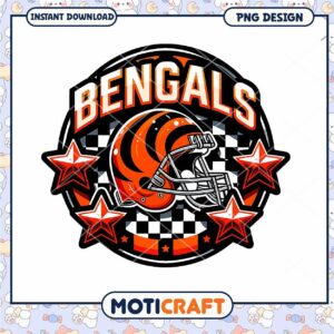 Bengals Helmet PNG Design Instant Download