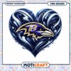 Baltimore Ravens Heart PNG Design