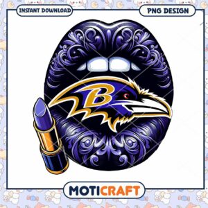 Baltimore Ravens Lips PNG Design