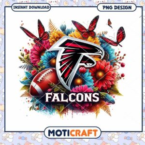 Atlanta Falcons Floral PNG Design