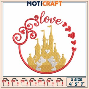 Disney Castle Embroidery Design
