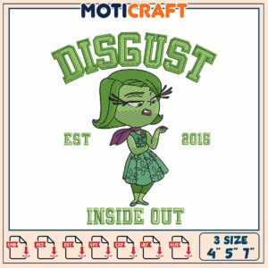Disgust Inside Out Embroidery Design