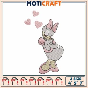 Daisy Duck Embroidery Design 4x5x7 Inch