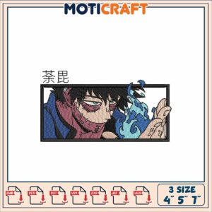 Dabi Embroidery Design - 3 Sizes - My Hero Academia
